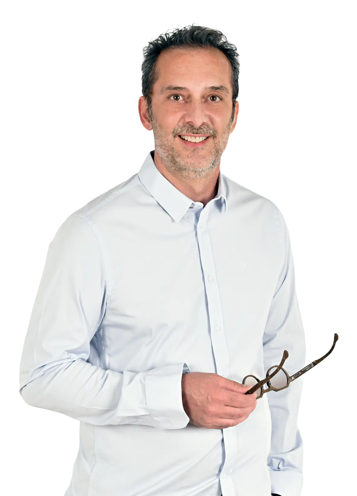 Portrait professionnel de Yves Condé, consultant en communication événementielle.